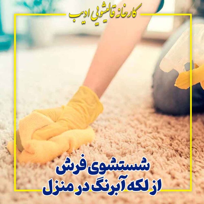 نحوه صحیح قالیشویی و شستشوی فرش از لکه آبرنگ در منزل