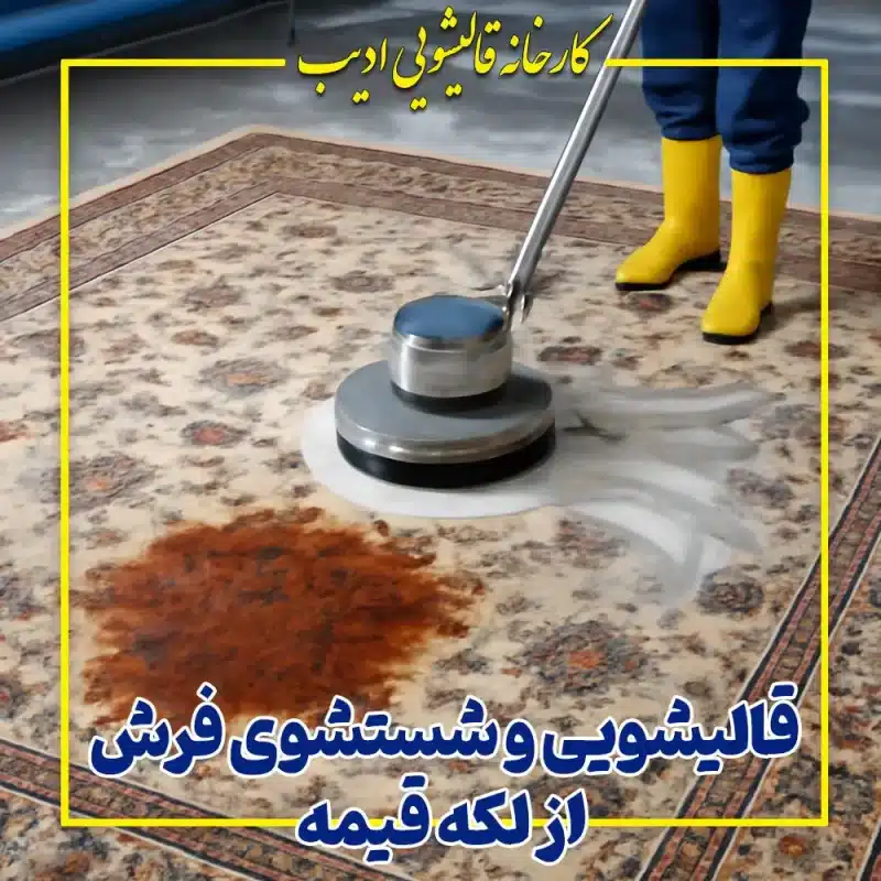 قالیشویی و شستشوی فرش از لکه قیمه