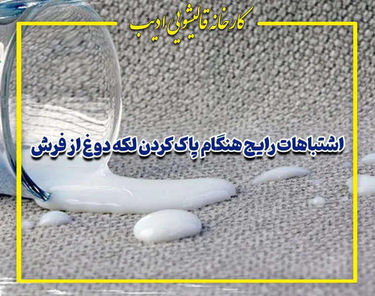 اشتباهات رایج هنگام پاک کردن لکه دوغ از فرش