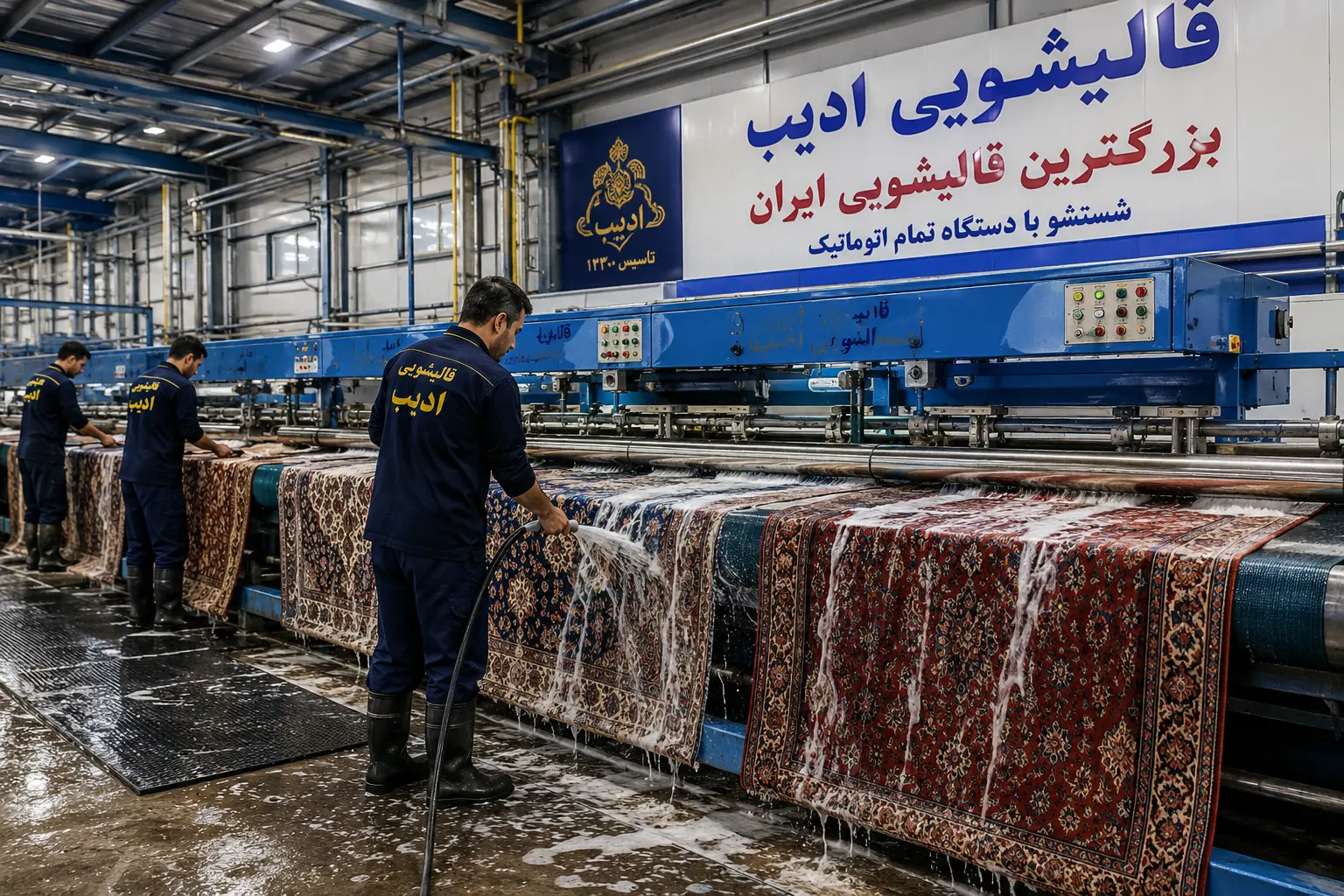 شستشوی قالی در قالیشویی ادیب